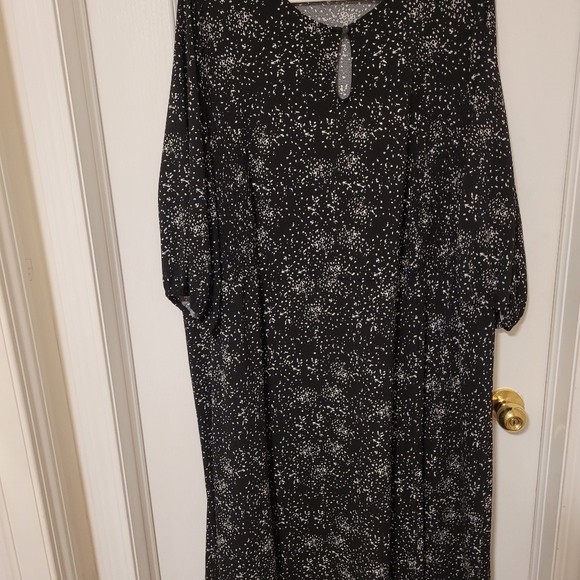 (4X) Black Midi Dress - Picture 1 of 7
